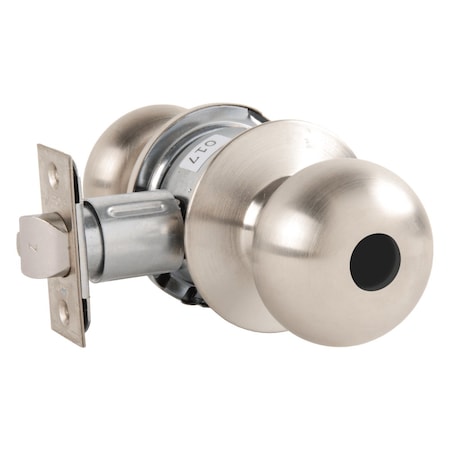 Arrow Lock Grade 2 Turn-Pushbutton Entrance Cylindrical Lock, Tudor Knob, Conventional Less Cylinder, Satin Nic MK11-TA-15-LC